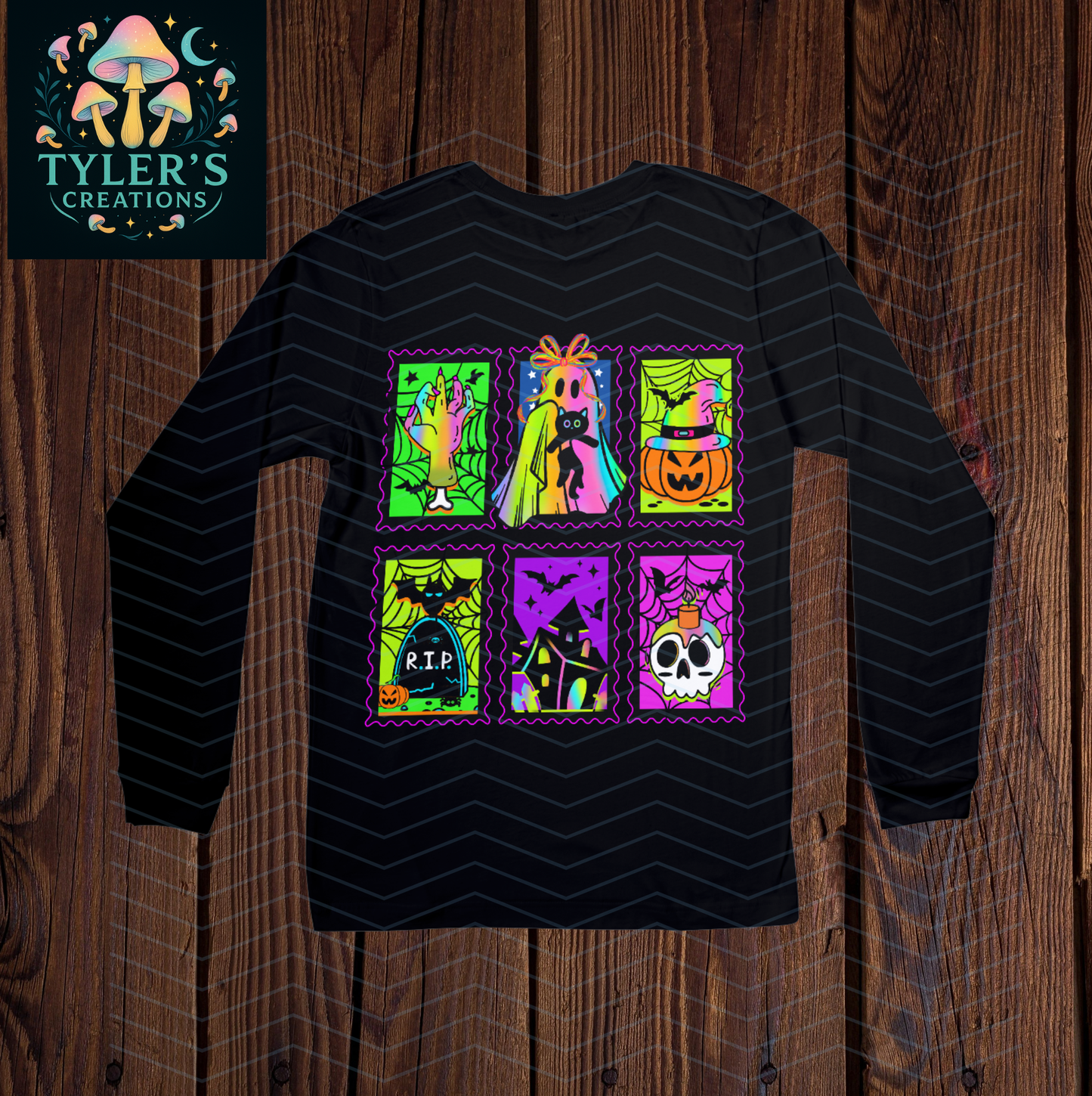 Neon Halloween Stamps Sweatshirt