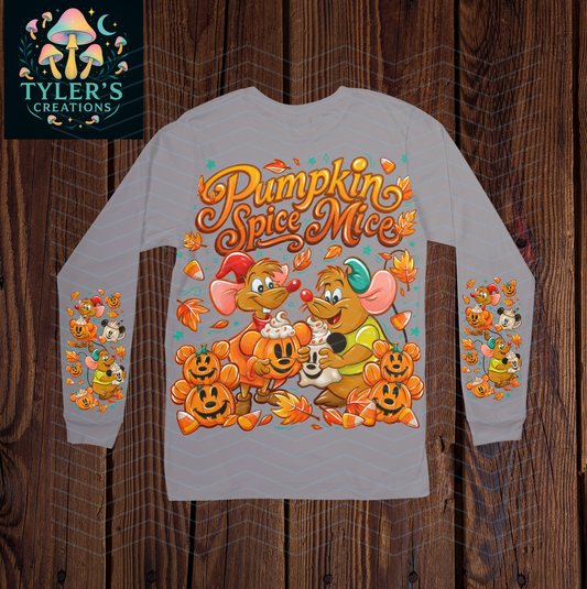 Pumpkin Spice Mice Sweat Shirt W/Sleeves