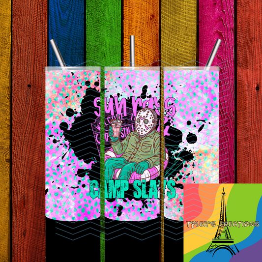 Sun Rays & Camp Slays Horror Tumbler
