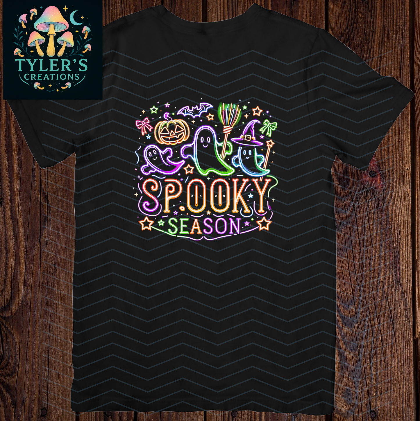 Neon Spooky Season Ghosts T-Shirt