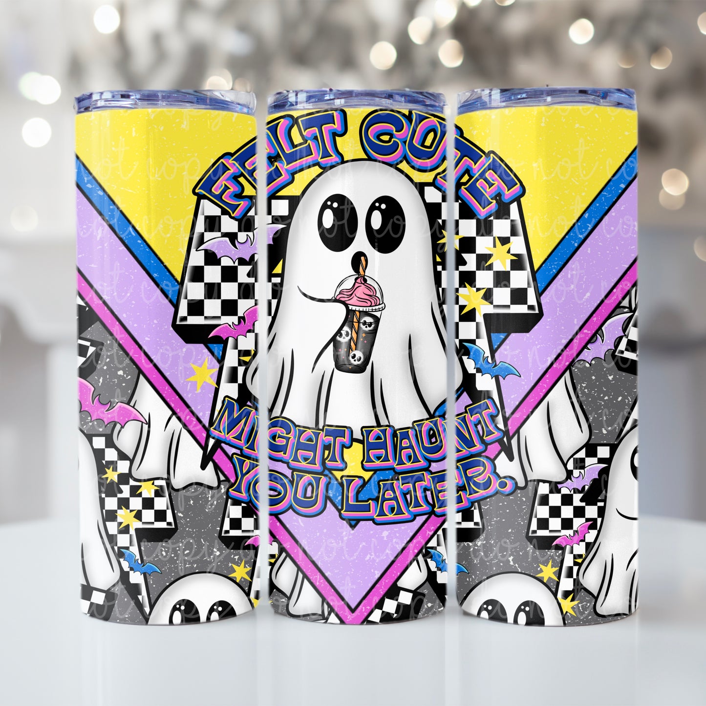 20oz Ghost Felt Cute Tumbler